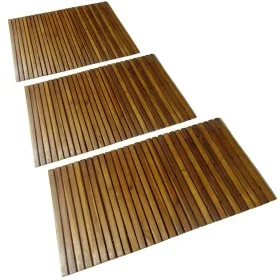 Set 3 alfombras de acacia para el baño, 80 x 50 cm de vidaXL, Alfombras y esterillas de baño - Ref: Foro24-271769, Precio: 84...
