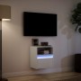 Mueble de TV de pared con luces LED blanco 41x31x45 cm en Muebles TV | Comprar online en Foru.es