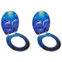 Asientos de inodoro con tapas 2 uds MDF delfín de vidaXL, Asientos de inodoros y bidés - Ref: Foro24-275912, Precio: 75,59 €,...