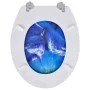 WC-Sitze mit Deckel 2 Stück MDF Delfin von vidaXL, Toiletten- und Bidetsitze - Ref: Foro24-275912, Preis: 74,32 €, Rabatt: %