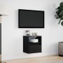 Mueble de TV de pared con luces LED negro 41x31x45 cm en Muebles TV | Comprar online en Foru.es