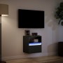 Mueble de TV de pared con luces LED negro 41x31x45 cm en Muebles TV | Comprar online en Foru.es