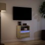 Mueble de TV de pared con luces LED roble Sonoma 41x31x45 cm en Muebles TV | Comprar online en Foru.es