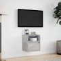 Mueble de TV de pared con luces LED gris hormigón 41x31x45 cm en Muebles TV | Comprar online en Foru.es