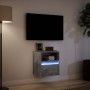 Mueble de TV de pared con luces LED gris hormigón 41x31x45 cm en Muebles TV | Comprar online en Foru.es