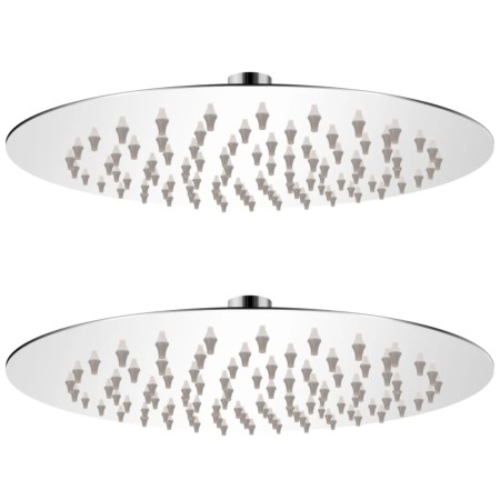 Cabezal de ducha efecto lluvia 2 uds acero inoxidable Ø 20 cm de vidaXL, Cabezales de ducha - Ref: Foro24-275934, Precio: 25,...