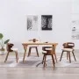 Sillas de comedor 4 uds madera curvada y cuero sintético crema de vidaXL, Sillas de comedor - Ref: Foro24-278848, Precio: 566...