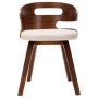 Sillas de comedor 4 uds madera curvada y cuero sintético crema de vidaXL, Sillas de comedor - Ref: Foro24-278848, Precio: 579...