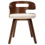 Sillas de comedor 4 uds madera curvada y cuero sintético crema de vidaXL, Sillas de comedor - Ref: Foro24-278848, Precio: 566...