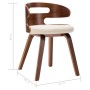 Sillas de comedor 4 uds madera curvada y cuero sintético crema de vidaXL, Sillas de comedor - Ref: Foro24-278848, Precio: 579...