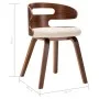 Sillas de comedor 4 uds madera curvada y cuero sintético crema de vidaXL, Sillas de comedor - Ref: Foro24-278848, Precio: 566...