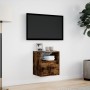 Mueble de TV de pared con luces LED roble ahumado 41x31x45 cm en Muebles TV | Comprar online en Foru.es