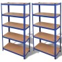 Estante de 2 unidades almacenamiento azul de vidaXL, Estanterías industriales - Ref: Foro24-270565, Precio: 121,75 €, Descuen...