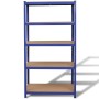 Estante de 2 unidades almacenamiento azul de vidaXL, Estanterías industriales - Ref: Foro24-270565, Precio: 121,75 €, Descuen...