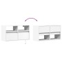 Mueble de TV de pared con luces LED blanco 80x31x45 cm en Muebles TV | Comprar online en Foru.es
