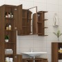 Armario con espejo baño madera marrón roble 80x20,5x64 cm de vidaXL, Tocadores de baño - Ref: Foro24-815524, Precio: 74,26 €,...