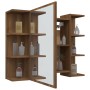 Armario con espejo baño madera marrón roble 80x20,5x64 cm de vidaXL, Tocadores de baño - Ref: Foro24-815524, Precio: 74,26 €,...