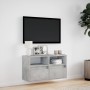 Mueble de TV de pared con luces LED gris hormigón 80x31x45 cm en Muebles TV | Comprar online en Foru.es