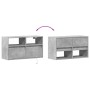 Mueble de TV de pared con luces LED gris hormigón 80x31x45 cm en Muebles TV | Comprar online en Foru.es