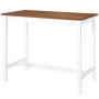 Set mesa y sillas de bar 5 piezas madera maciza marrón y blanco de vidaXL, muebles para cocinas y comedores - Ref: Foro24-275...