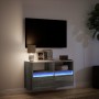 Mueble de TV de pared con luces LED gris Sonoma 80x31x45 cm en Muebles TV | Comprar online en Foru.es