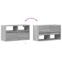 Mueble de TV de pared con luces LED gris Sonoma 80x31x45 cm en Muebles TV | Comprar online en Foru.es
