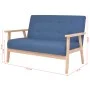 Blaue 2-teilige Sofagarnitur aus Stoff von vidaXL, Sofas - Ref: Foro24-274912, Preis: 364,32 €, Rabatt: %
