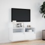 Mueble de TV de pared con luces LED blanco 100x31x45 cm en Muebles TV | Comprar online en Foru.es