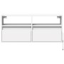 Mueble de TV de pared con luces LED blanco 100x31x45 cm en Muebles TV | Comprar online en Foru.es