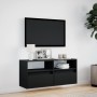Mueble de TV de pared con luces LED negro 100x31x45 cm en Muebles TV | Comprar online en Foru.es