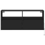 Mueble de TV de pared con luces LED negro 100x31x45 cm en Muebles TV | Comprar online en Foru.es