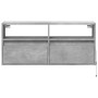 Mueble de TV de pared con luces LED gris hormigón 100x31x45 cm en Muebles TV | Comprar online en Foru.es