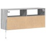 Mueble de TV de pared con luces LED gris Sonoma 100x31x45 cm en Muebles TV | Comprar online en Foru.es