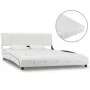 Cama con colchón cuero sintético blanco 140x200 cm de vidaXL, Camas y somieres - Ref: Foro24-277571, Precio: 449,76 €, Descue...