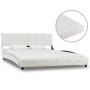Cama con colchón cuero sintético blanco 140x200 cm de vidaXL, Camas y somieres - Ref: Foro24-277571, Precio: 461,75 €, Descue...