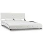 Cama con colchón cuero sintético blanco 140x200 cm de vidaXL, Camas y somieres - Ref: Foro24-277571, Precio: 449,76 €, Descue...