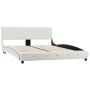 Cama con colchón cuero sintético blanco 140x200 cm de vidaXL, Camas y somieres - Ref: Foro24-277571, Precio: 449,76 €, Descue...