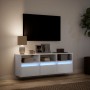 Mueble de TV de pared con luces LED blanco 130x31x45 cm en Muebles TV | Comprar online en Foru.es