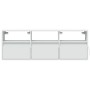 Mueble de TV de pared con luces LED blanco 130x31x45 cm en Muebles TV | Comprar online en Foru.es