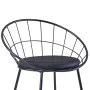 Sillas de comedor asientos de cuero sintético 6 uds acero negro de vidaXL, Sillas de comedor - Ref: Foro24-276236, Precio: 29...
