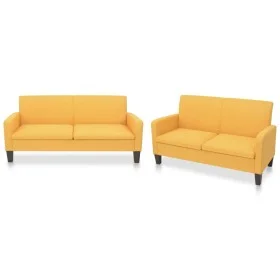 2-teilige Sofagarnitur aus gelbem Stoff von vidaXL, Sofas - Ref: Foro24-278214, Preis: 539,88 €, Rabatt: %