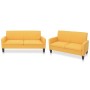 Conjunto de sofás 2 piezas tela amarillo de vidaXL, Sofás - Ref: Foro24-278214, Precio: 546,54 €, Descuento: %