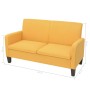 Conjunto de sofás 2 piezas tela amarillo de vidaXL, Sofás - Ref: Foro24-278214, Precio: 546,54 €, Descuento: %