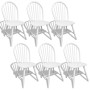 Sillas de comedor 6 unidades madera maciza de caucho blanca de vidaXL, Sillas de comedor - Ref: Foro24-272090, Precio: 461,48...
