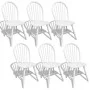 Sillas de comedor 6 unidades madera maciza de caucho blanca de vidaXL, Sillas de comedor - Ref: Foro24-272090, Precio: 441,00...