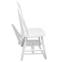 Sillas de comedor 6 unidades madera maciza de caucho blanca de vidaXL, Sillas de comedor - Ref: Foro24-272090, Precio: 441,00...