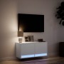 Mueble de TV de pared con luces LED blanco 80x31x35 cm en Muebles TV | Comprar online en Foru.es