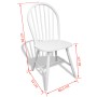 Sillas de comedor 6 unidades madera maciza de caucho blanca de vidaXL, Sillas de comedor - Ref: Foro24-272090, Precio: 461,48...