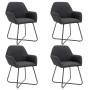 Sillas de comedor 4 unidades de tela negra de vidaXL, Sillas de comedor - Ref: Foro24-277106, Precio: 360,40 €, Descuento: %