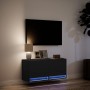 Mueble de TV de pared con luces LED negro 80x31x35 cm en Muebles TV | Comprar online en Foru.es